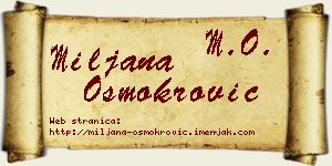 Miljana Osmokrović vizit kartica